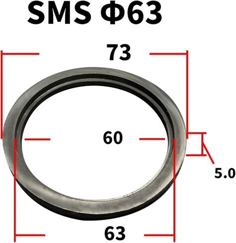 19 25 32 38 45 51 63 76 89 102 133 159m ملم من طراز FKM Sealing Gasket Strip for Sms Sms Homebrew (63 مم) in Kuwait