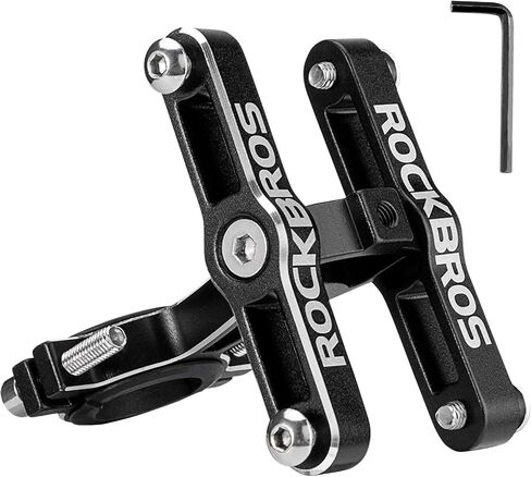 ROCKBROS Bike Bottle Cage Adapter Bicycle Seatpost Handlebar Water Bottle Mount Holder Adjustable Aluminum Bottle Cage for MTB Road Bike Beach Cruiser Black, 2 pieces in Saudi Arabia