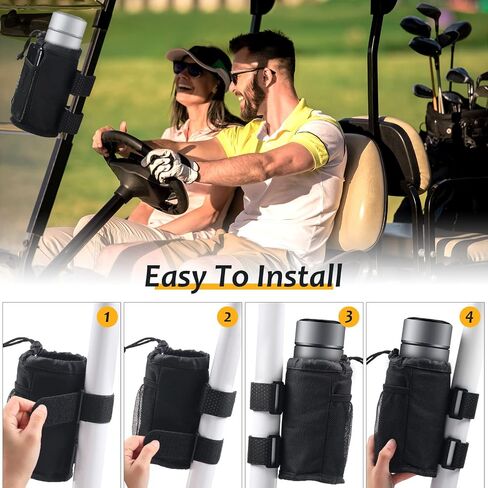 6 Packs Bike Cup Holder Water Bottle Holder Bike Bottle Holder with Mesh Pockets and Sticky Straps Universal Bike Drink Holder with Net Pocket and Cord Lock for Bike, Boat, Scooter, Wheelchair (Black) in Saudi Arabia