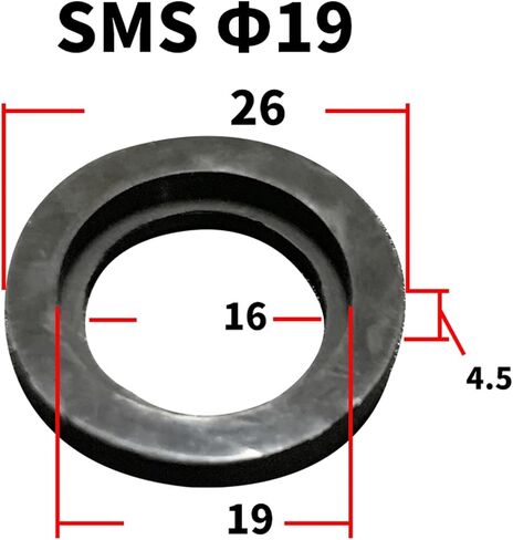 19 25 32 38 45 51 63 76 89 102 133 159m ملم من طراز FKM Sealing Gasket Strip for Sms Sms Homebrew (63 مم) in Kuwait