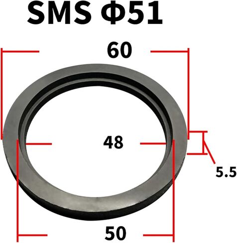 19 25 32 38 45 51 63 76 89 102 133 159m ملم من طراز FKM Sealing Gasket Strip for Sms Sms Homebrew (63 مم) in Kuwait