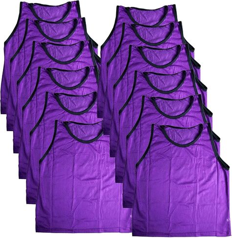 Bluedot Trading Adult Sports Pinnie Scrimmage Training Vest, Red, 12 Pack in Kuwait