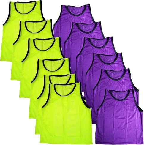 Bluedot Trading Adult Sports Pinnie Scrimmage Training Vest, Red, 12 Pack in Kuwait