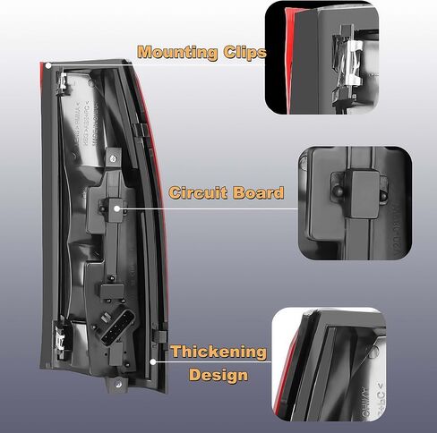 مصابيح أضواء الذيل لعام 1988-1998 Chevy/GMC C10 C/K 1500 2500 3500 Silverado Yukon Suburban Tahoe 1999-2000 Cadillac Escalade 1992-1994 Chevrolet Blazer (OE Red w/Circuit Board) in Saudi Arabia