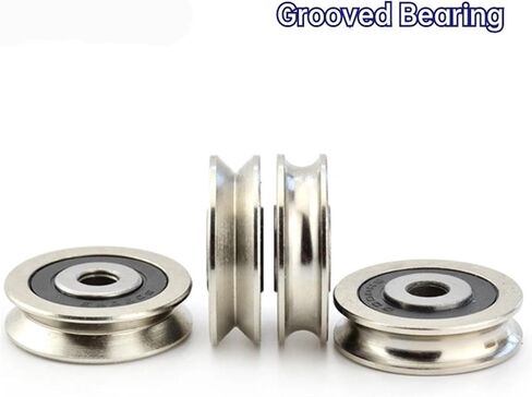 10PCS Straightening Mixed Wheel Over Line with Groove Bearing U6001 12X28X8MM Pulley U Groove Type(U6001-3-0.8) in Saudi Arabia