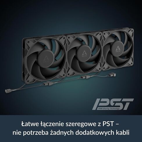 Arctic P12 Pro PST CO-مروحة قسط قوية للتشغيل المستمر ، مروحة PWM 120 مم مع تقسيم Y-Cable ، 400-3000 دورة في الدقيقة ، 0 دورة في الدقيقة <5 ٪ PWM ، محمل كرة مزدوج ، 4 دبوس-أسود-أسود in Saudi Arabia