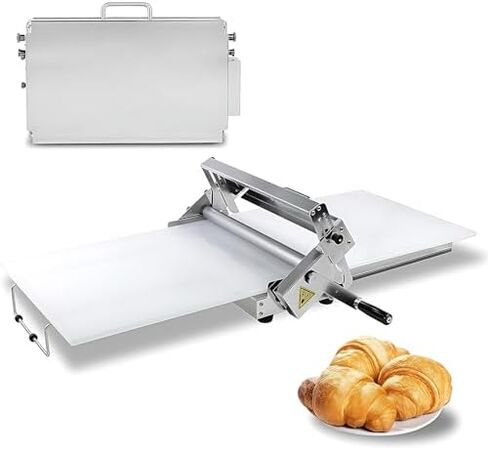 Commercial Dough Sheeter Machine for Pizza, Pasta & Pastry, Laminated Fondant Flattener, 30x60cm & 40x90cm Panels, Countertop Use, 103x58x25cm (40.6x22.8x9.8in) in Saudi Arabia