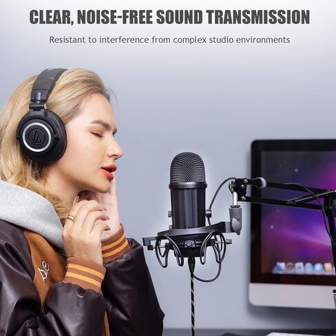 XLR Microphone Cables 6FT Nylon Braided, Oxygen-Free Copper 3 Pin XLR Male to Female Microphone Cable, Balanced Cable for Mixers, Loudspeaker Systems, Radio Station (1) in Saudi Arabia