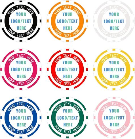 100-1000Pcs Custom Poker Chips,Personalized Poker Chips,Custom Poker Chips with Logo,Drink Tokens, Casino Chips,Golf Ball Markers,bussniess Card,Poker Game in Saudi Arabia