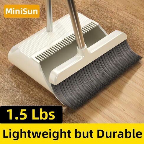 مجموعة مكنسة و dustpan ، مقبض قابل للتعديل مقبض المكنسة دببان التحرير ذاتيا مع دببان الوقوف في المنزل غرفة الضغط على غرفة المطبخ in Saudi Arabia