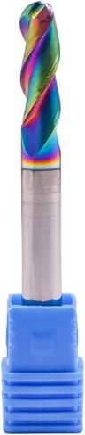Solid Carbide Ball Nose End Mill - DLC Coated, 3 Flute, Ball End, 37° Helix, 1/4" Cutting Diameter, 1/4" Shank Diameter, 3/4" Length of Cut, 2-1/2" Overall Length for Milling Aluminum and Copper in Kuwait