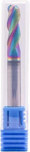 Solid Carbide Ball Nose End Mill - DLC Coated, 3 Flute, Ball End, 37° Helix, 1/4" Cutting Diameter, 1/4" Shank Diameter, 3/4" Length of Cut, 2-1/2" Overall Length for Milling Aluminum and Copper in Kuwait