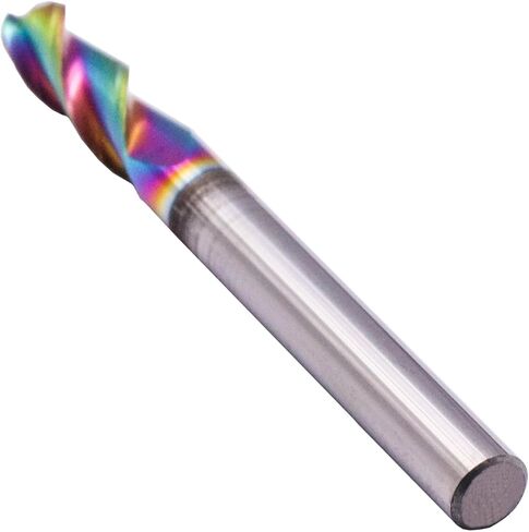 Solid Carbide Ball Nose End Mill - DLC Coated, 3 Flute, Ball End, 37° Helix, 1/4" Cutting Diameter, 1/4" Shank Diameter, 3/4" Length of Cut, 2-1/2" Overall Length for Milling Aluminum and Copper in Kuwait