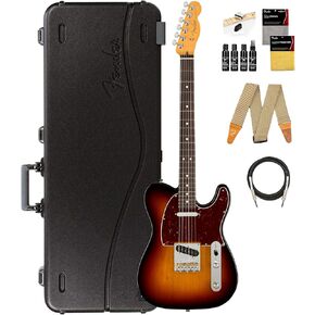 Fender American Professional II Stratocaster - حزمة بيضاء أولمبية مع حالة وحزام ، كابلات ، مجموعة تنظيف الجيتار in Kuwait