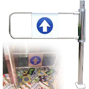 بوابة التأرجح السلامة المحملة بنابض - باب مدخل واحد للمستودعات والمكتبات ومراكز التسوق - بوابة نقل المشاة ، اليمين 90x102 سم in Kuwait