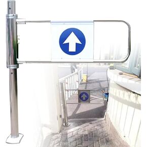 بوابة أمان إغلاق تلقائية لمحلات السوبر ماركت والمستودعات ، و 90 درجة من الباب المعدني أحادي الاتجاه ، وحل مدخل أحادي الاتجاه للمكتبات والبارات ، يمين دائرة 60 × 102 سم in Kuwait