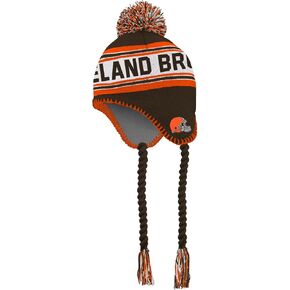 Outerstuff NFL Cleveland Browns Toddlers Winter Tassel Hat Knit Beanie with pom ، حجم واحد in Saudi Arabia