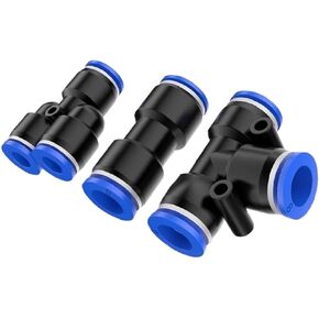 100pcs pe pu pg py pw pneumatic Fitting 4 6 8 10 12m Air Connectors Quick Connect Tee 3way 3way Plastic Base Mipe Connector (10mm (100pcs) ، pg) in Saudi Arabia