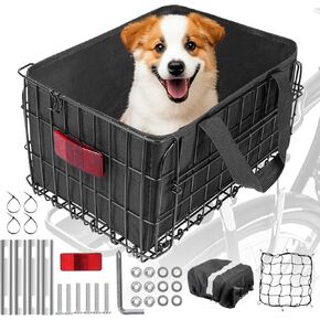 سلة سلة للدراجات الكبرى الكبير للدراجات الإلكترونية-سلة شحن دراجة مقاومة للماء قابلة للطي/بطانة أوكسفورد القابلة للإزالة ، طلاء مضاد للتجديف للتسوق/الناقلات للحيوانات الأليفة ، يناسب معظم الرفوف الخلفية in Kuwait