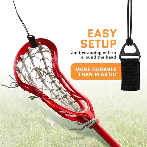 Aceletiqs Lacrosse Rebourder Ball مع سلسلة - تدريبات منفردة كرة التراخي للمرور ، والقبض ، والعصا العمل ومتوافق مع جميع العصي لاكروس - مدرب مثالي لجميع الأعمار ومستويات المهارة in Kuwait
