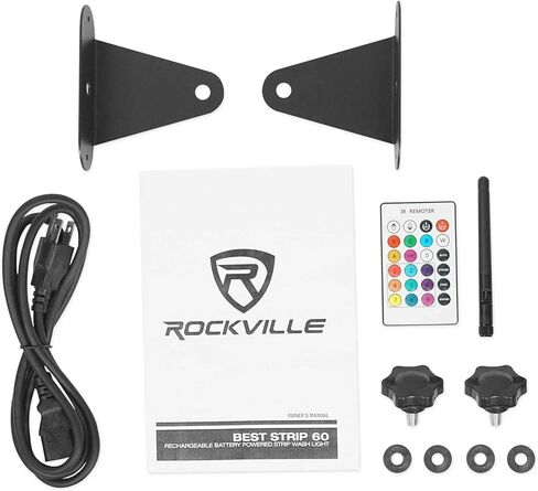 Rockville Best Strip 60 White 36W Bar Rechargable Wash Light ، 6 × 6W RGBWA+UV ، DMX اللاسلكي ، IRC عن بعد ، للدي جي ، الأحداث ، وإضاءة المسرح in Saudi Arabia