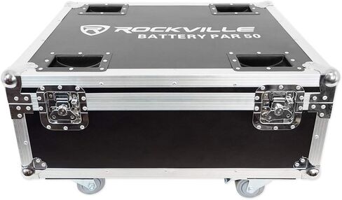 Rockville Battery Par Pack 50 White 20W Wash Lights (10) ، RGB Color Mixing ، Wireless DMX ، جهاز التحكم عن بُعد ، لدي جي وإضاءة الأحداث in Saudi Arabia