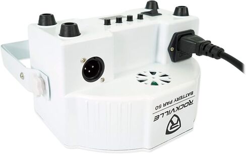 Rockville Battery Par Pack 50 White 20W Wash Lights (10) ، RGB Color Mixing ، Wireless DMX ، جهاز التحكم عن بُعد ، لدي جي وإضاءة الأحداث in Saudi Arabia