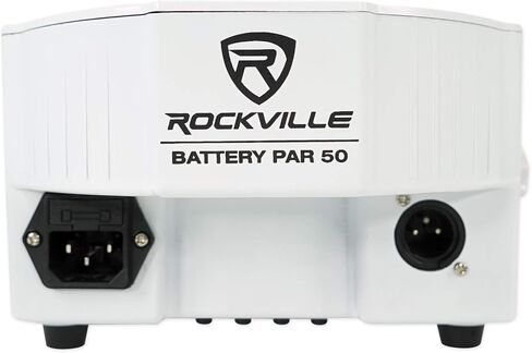 Rockville Battery Par Pack 50 White 20W Wash Lights (10) ، RGB Color Mixing ، Wireless DMX ، جهاز التحكم عن بُعد ، لدي جي وإضاءة الأحداث in Saudi Arabia