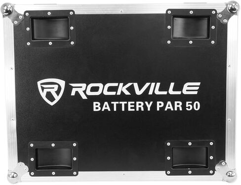 Rockville Battery Par Pack 50 White 20W Wash Lights (10) ، RGB Color Mixing ، Wireless DMX ، جهاز التحكم عن بُعد ، لدي جي وإضاءة الأحداث in Saudi Arabia