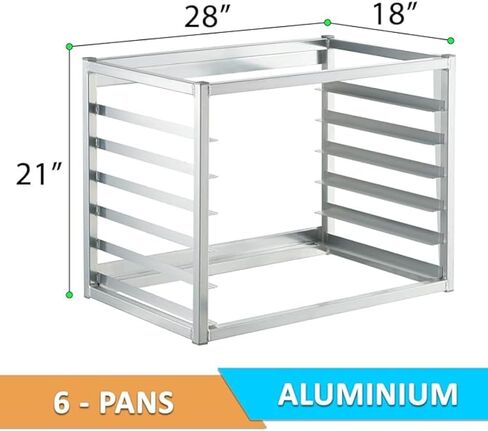 28 "× 18" × 21 "ورقة مركبة على الحائط الألمنيوم/بون رف بان | يناسب 6 مقاليات الألواح ذات الحجم الكامل | الجودة التجارية المثالية للمخابز والمطاعم ومطابخ الطعام | NSF معتمدة | in Kuwait