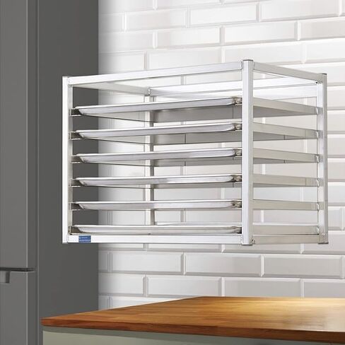 28 "× 18" × 21 "ورقة مركبة على الحائط الألمنيوم/بون رف بان | يناسب 6 مقاليات الألواح ذات الحجم الكامل | الجودة التجارية المثالية للمخابز والمطاعم ومطابخ الطعام | NSF معتمدة | in Kuwait