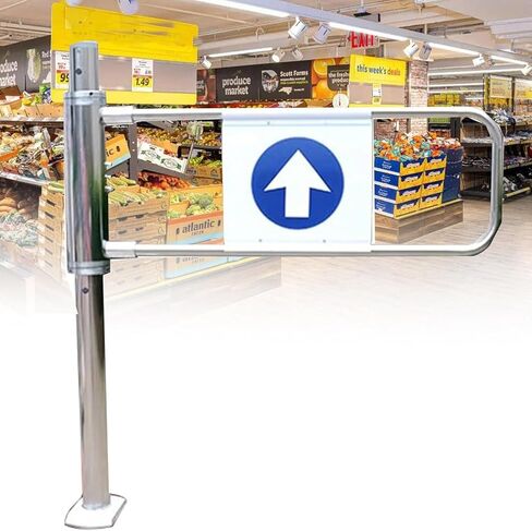 بوابة التأرجح المعدنية ذات الخدمة الثقيلة 90 درجة للسوبر ماركت والمكتبات - باب نقل المشاة ، حاجز مستودع ، يمين 70x102 سم in Kuwait