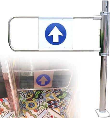 Automatic Swing Gate, One-Way Stainless Steel Door, 90° Opening Safety Entrance, Automatic Closing Barricade for Libraries, Stores, Shopping Malls, Rightdoor 50x102cm in Kuwait