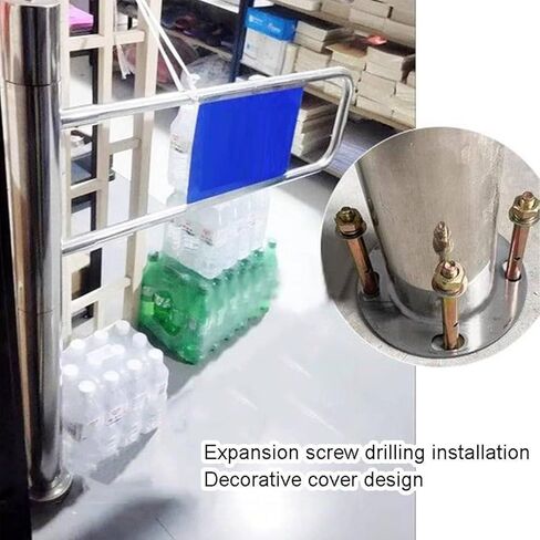 Automatic Swing Gate, One-Way Stainless Steel Door, 90° Opening Safety Entrance, Automatic Closing Barricade for Libraries, Stores, Shopping Malls, Rightdoor 50x102cm in Kuwait