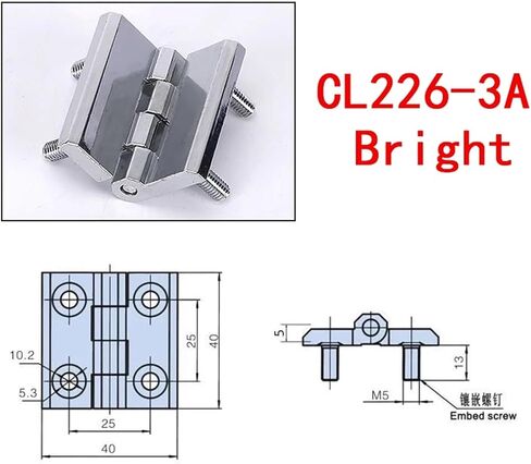 CL226-3A مع المسمار المسمار المفصلي الآلات الصناعية والمعدات مربع باب جسم المفصلات 40 × 40 مم المفصلية الزاوية الثقيلة 1pcs (3pcs-polishing-3a) in Saudi Arabia