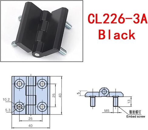 CL226-3A with Stud Screw Hinge Industrial Machinery and Equipment Box Body Door Hinge 40x40mm Heavy Duty Corner Hinge 1Pcs(3pcs-polishing-3A) in Saudi Arabia