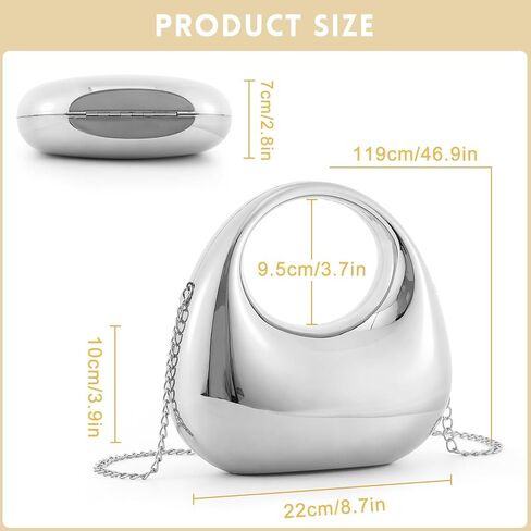 Oweisong Acrylic Clutch Purse for Women Gold Moon Evening Handbag Glitter Top Handle Bag for Formal Party in Saudi Arabia