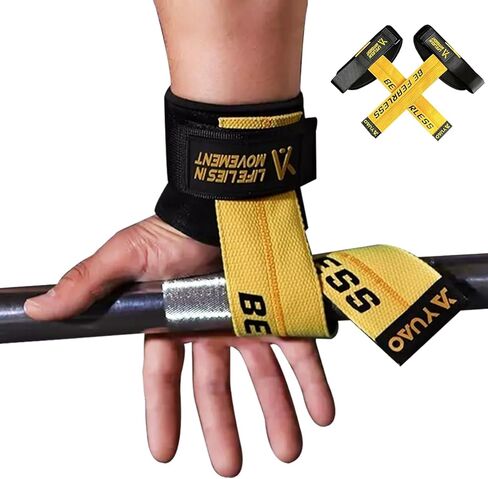 Wrist Straps with Neoprene Padded Support, Double Layer Cotton Gym Gloves & Hand Grips for Deadlifting, Strength Training – Gifts for Women in Saudi Arabia