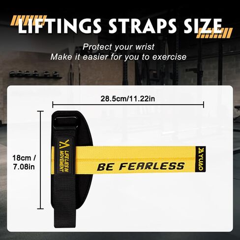 Wrist Straps with Neoprene Padded Support, Double Layer Cotton Gym Gloves & Hand Grips for Deadlifting, Strength Training – Gifts for Women in Saudi Arabia