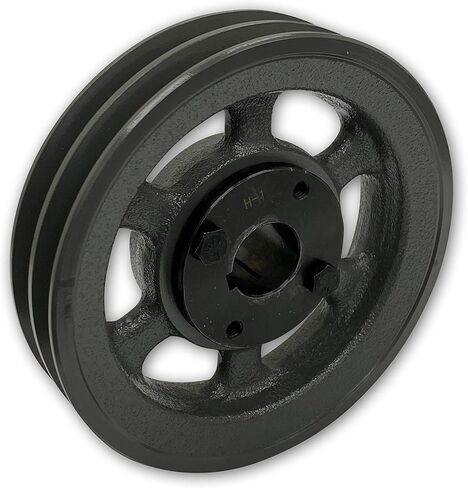 Double Groove 7.25" Cast Iron Electric Motor " H " Pulley/Sheave, Bushing Included, for 3/8" and 1/2" Top Width 3L/A/AK/4L/4LK Section V Belt, 2 Groove (7/8" Shaft / 0.875 Bore, 2AK74H) in Saudi Arabia