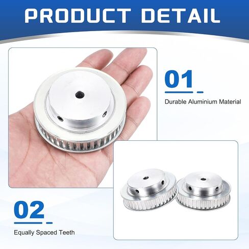 MECCANIXITY 2 Pcs Aluminium Timing Pulley, XL 40 Teeth 8mm Bore Synchronous Wheel Timing Belt Pulley 5.08mm Pitch 11mm Slot Width for Belt, CNC Machine, 3D Printer in Saudi Arabia