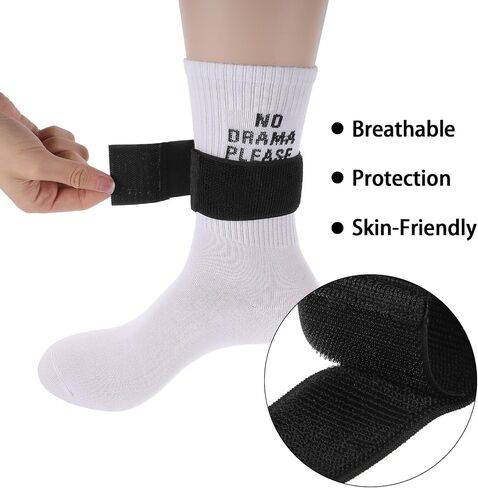 أحزمة حراسة كرة القدم ، 4 أجهزة كمبيوتر سهين وسادة مضادة لانزلاق كرة القدم Legging Shin الأشرطة الثابتة خفيفة الوزن قابلة للتعديل للرياضة ، والركل الكرة ، الجري ، ركوب الدراجات ، بالأبيض والأسود in Saudi Arabia