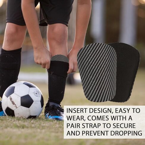 Mini Shin Guards Soccer - حراس ألياف الكربون للرجال والنساء والشباب والحماية النهائية لمبارتك in Kuwait