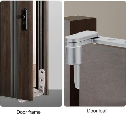 2PCS Door Pivot Hinges, Heavy Duty 270 Degree Rotating Pivot Hinge Stainless Steel Inset Hinge for Cabinets Fence Doors 130lbs Silver Brushed in Saudi Arabia