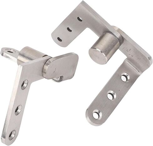 2PCS Door Pivot Hinges, Heavy Duty 270 Degree Rotating Pivot Hinge Stainless Steel Inset Hinge for Cabinets Fence Doors 130lbs Silver Brushed in Saudi Arabia