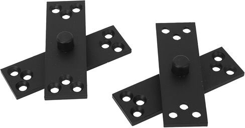 2pcs مجموعة مفصلة محور الباب المخفي ، 360 درجة محوري مفصل الفولاذ المقاوم للصدأ لأعلى ولأسفل حمولة سوداء 220 رطل لأبواب الألومنيوم الخشبية in Kuwait