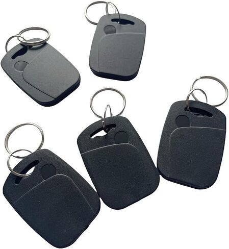 JW 5PCS Dual Frequency RFID Keyfob 125khz and 13.56Mhz All-in-one Composite Keychain UID Rewrita keyfob ble Used to Copy/Clone Key/Cards (Black) in Kuwait