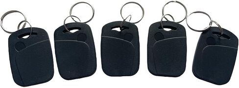 JW 5PCS Dual Frequency RFID Keyfob 125khz and 13.56Mhz All-in-one Composite Keychain UID Rewrita keyfob ble Used to Copy/Clone Key/Cards (Black) in Kuwait