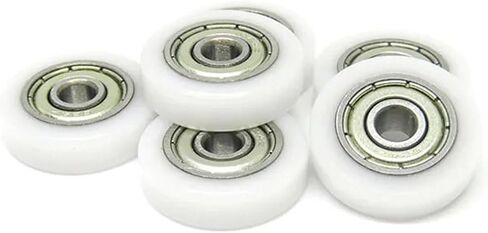 5pcs 4x18x5MM 624ZZ Plastic Door Window Track Rail Pulley Deep Groove Bearing Pulleys in Saudi Arabia
