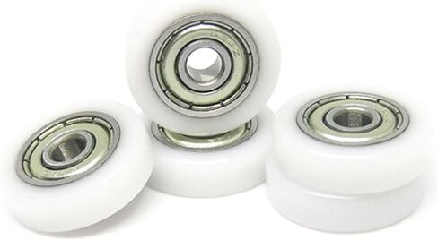 5pcs 4x18x5MM 624ZZ Plastic Door Window Track Rail Pulley Deep Groove Bearing Pulleys in Saudi Arabia